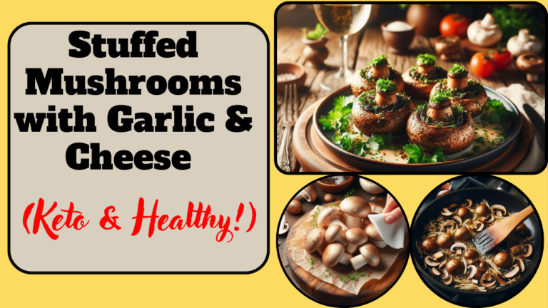 Stuffed Mushrooms with Garlic & Cheese (Keto & Healthy!)