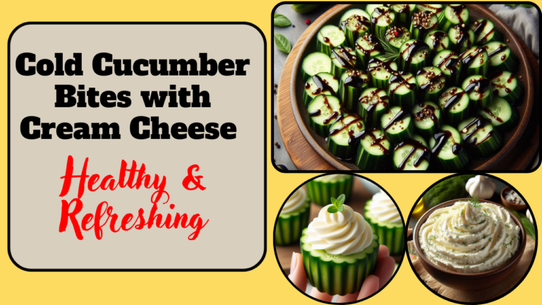 Cold Cucumber Bites with Cream Cheese (Healthy & Refreshing!)