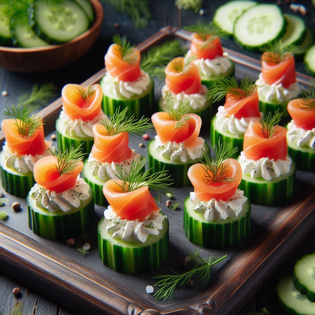 Cold Cucumber Bites with Cream Cheese (Healthy & Refreshing!)