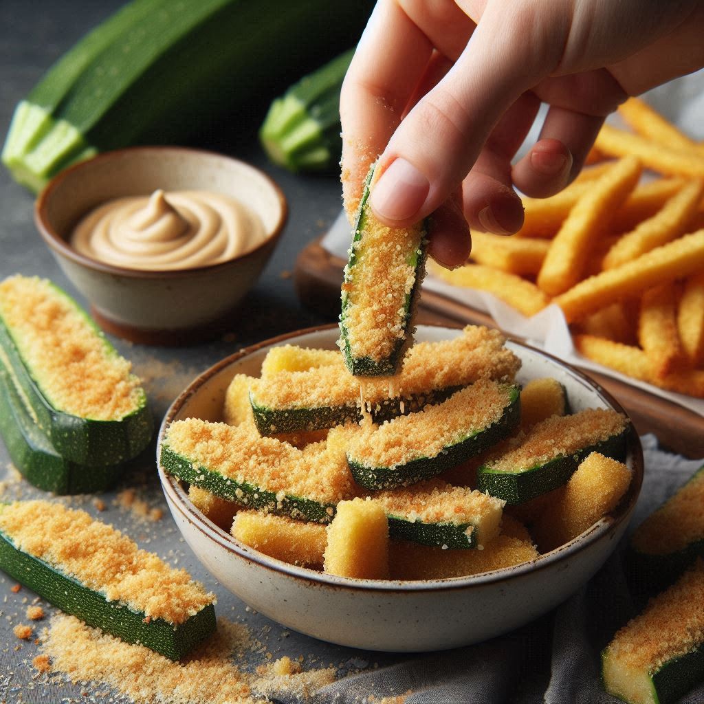 Coat the Zucchini Fries