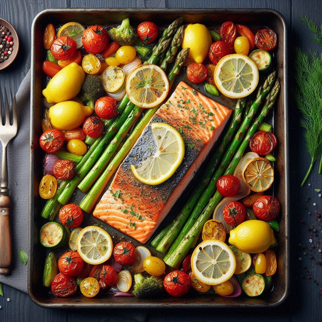 Baked Salmon and Veggies