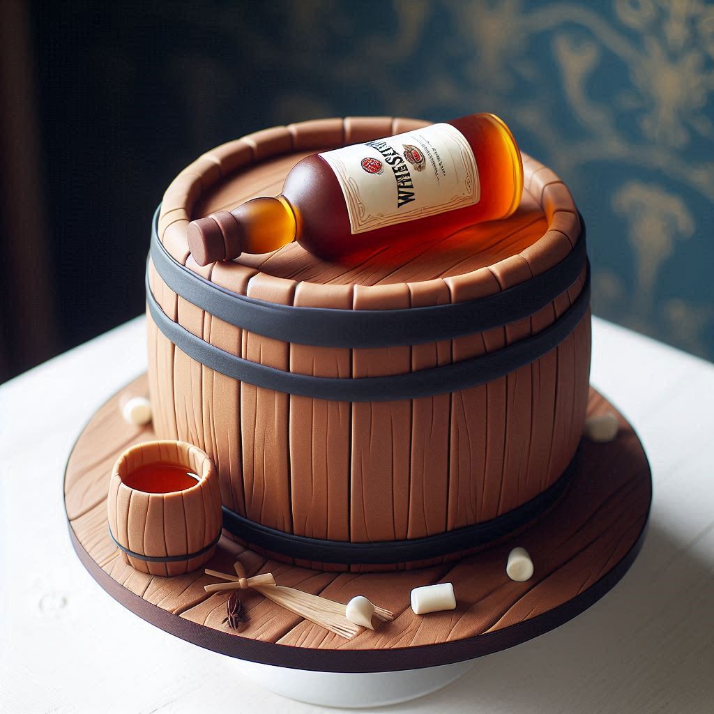 Whiskey Barrel Cake