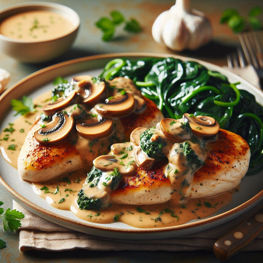 Creamy Garlic Mushroom Chicken