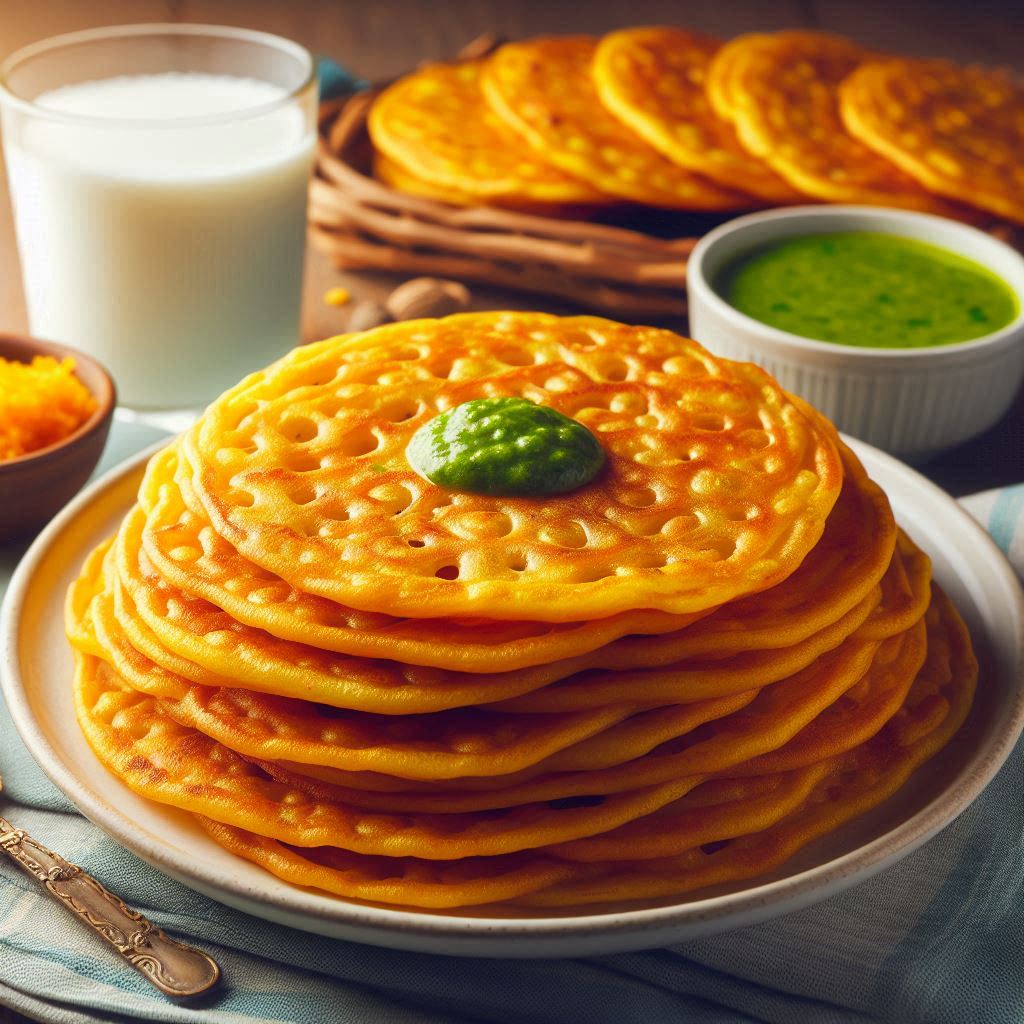 High-Protein Moong Dal Chilla with Mint Chutney