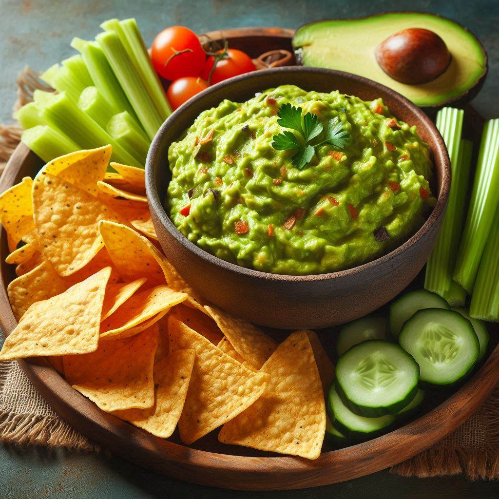 Guacamole & Veggie Platter (Best Healthy Party Snack!)