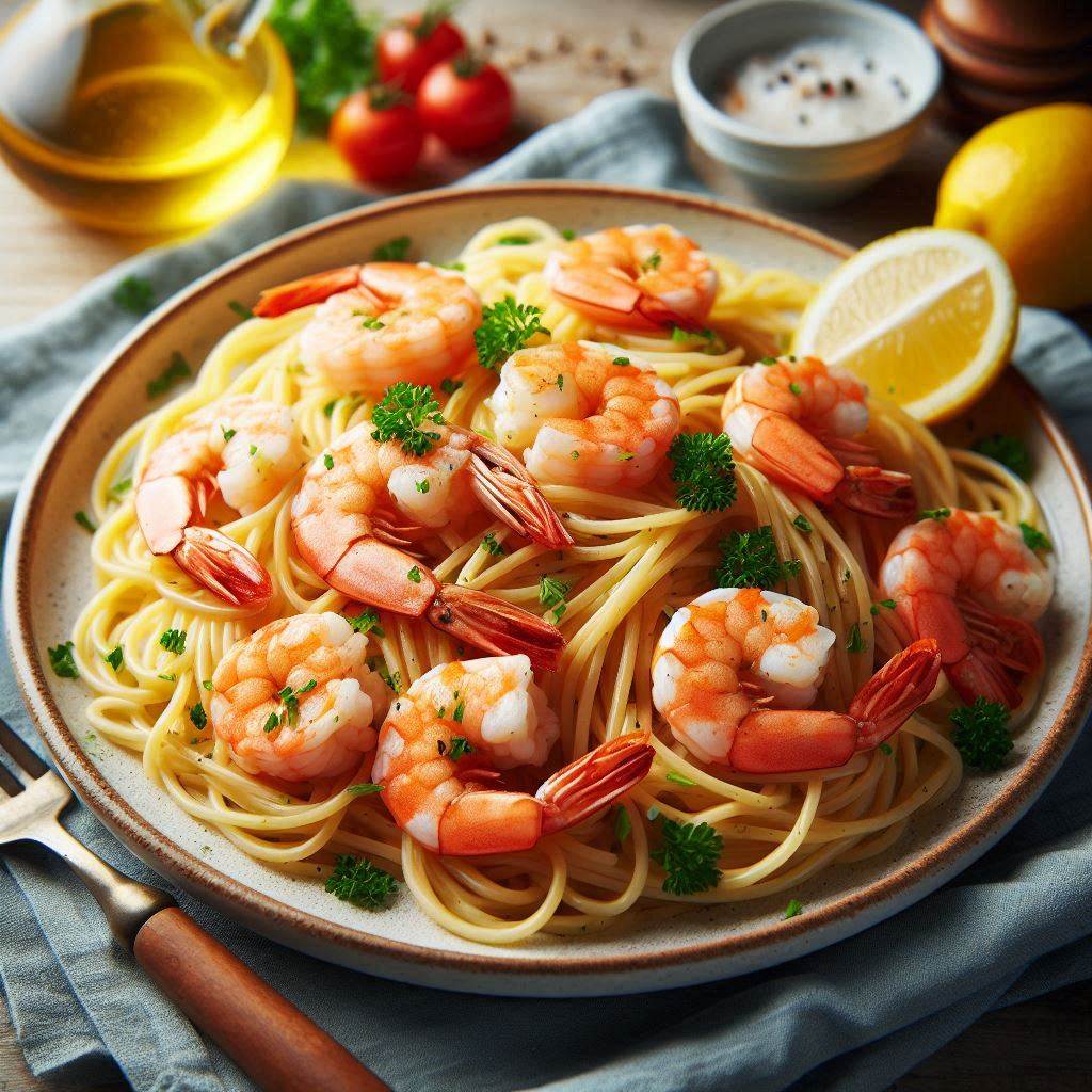 15-Minute Garlic Shrimp Pasta