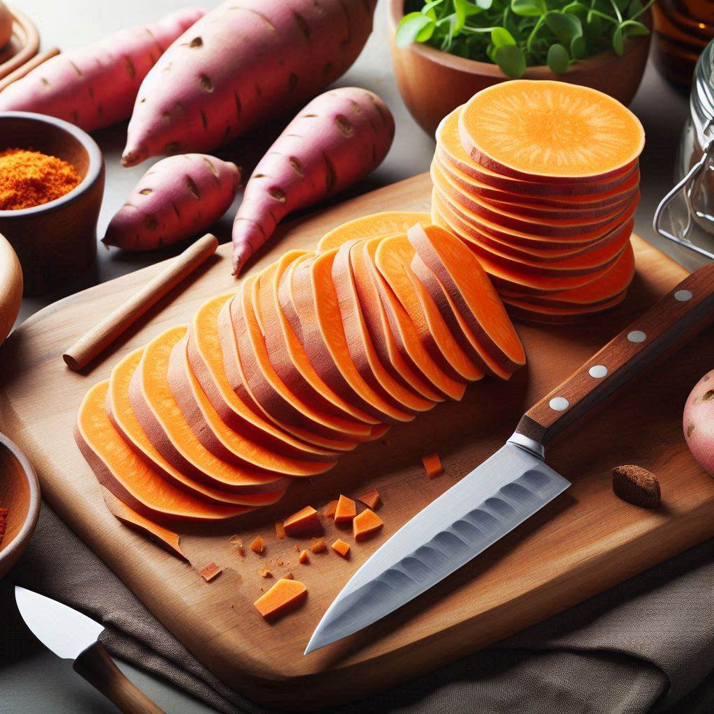 Crispy & Cheesy Loaded Sweet Potato Nachos (Easy Recipe) 4 Prepare the Sweet Potato Slices