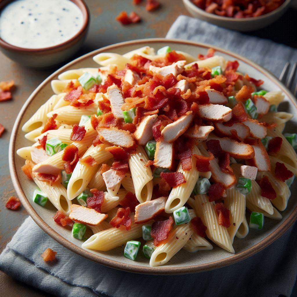 Chicken Bacon Ranch Pasta Salad