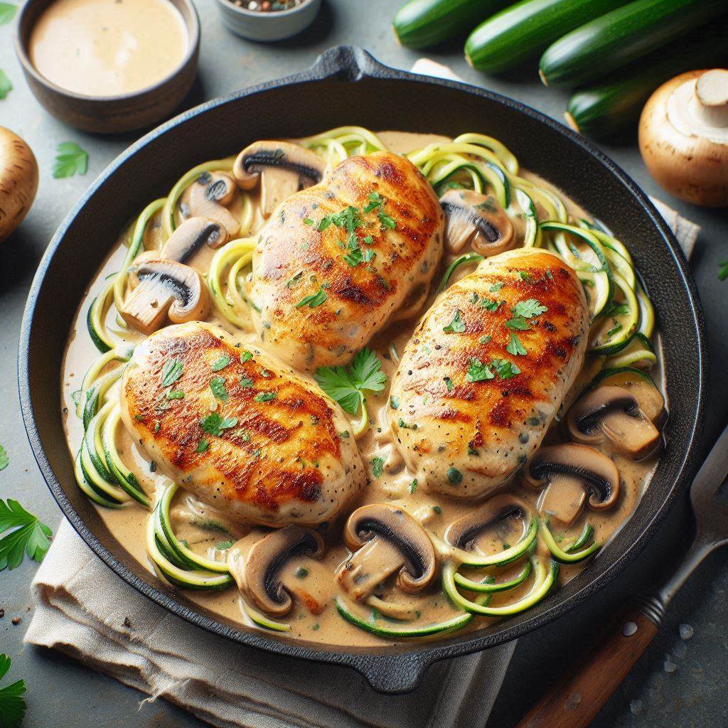 Dairy-Free Creamy Garlic Mushroom Chicken – A Luxurious Indulgence