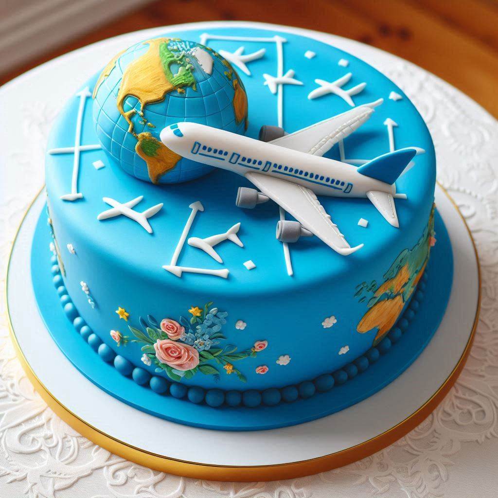 Travel Theme Cake