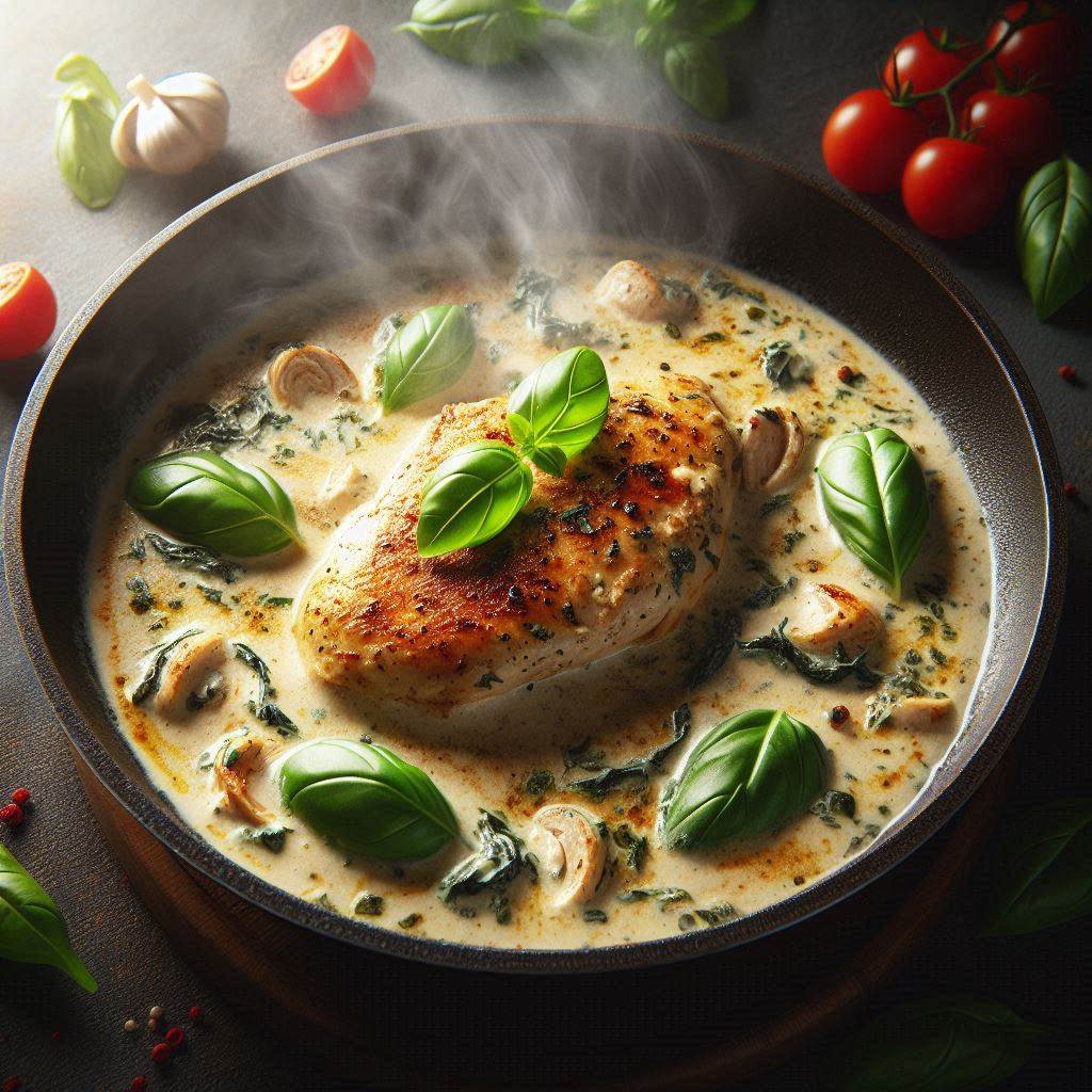 Creamy Tuscan Chicken recipe (Dairy-Free & Low-Calorie) – A Deliciously Healthy Twist 6 Combine Everything