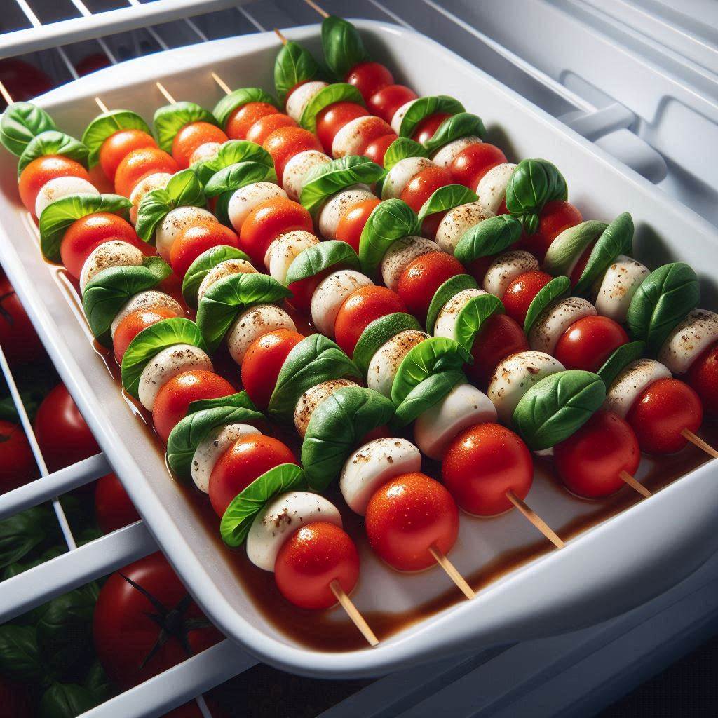 Caprese Skewers (Cold, Healthy & Simple!) 7 Chill Before Serving (Optional)