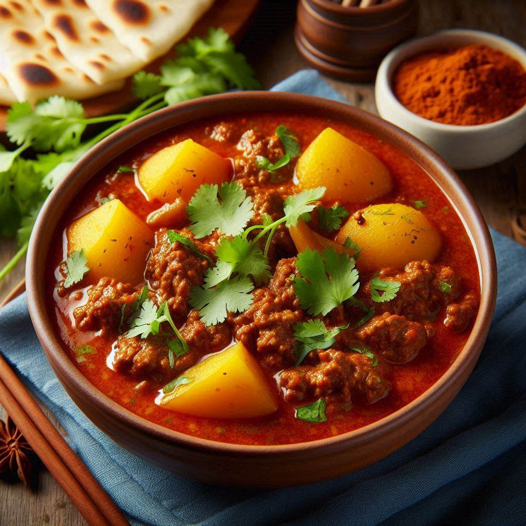 Indian-Spiced Ground Beef and Potato Curry