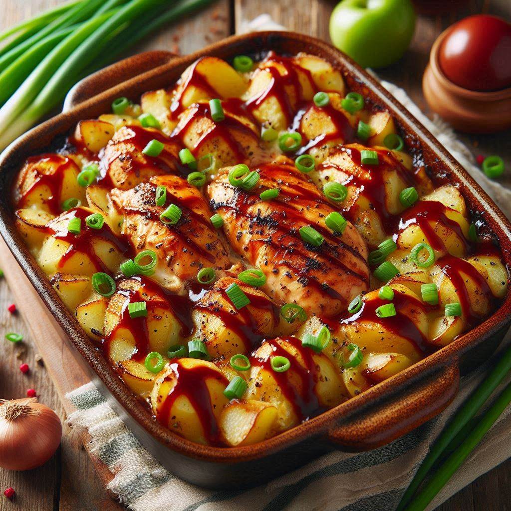 BBQ Chicken and Potato Casserole