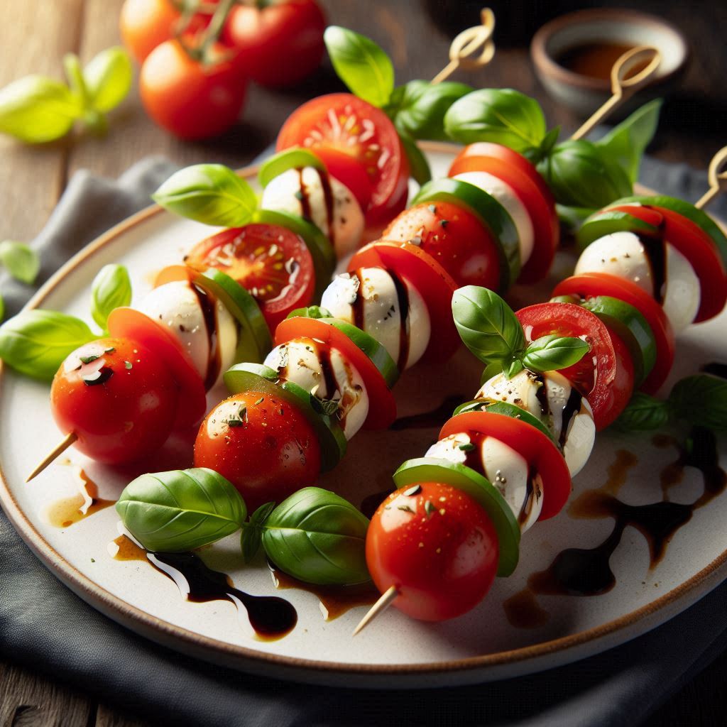 Caprese Skewers (Cold, Healthy & Simple!)