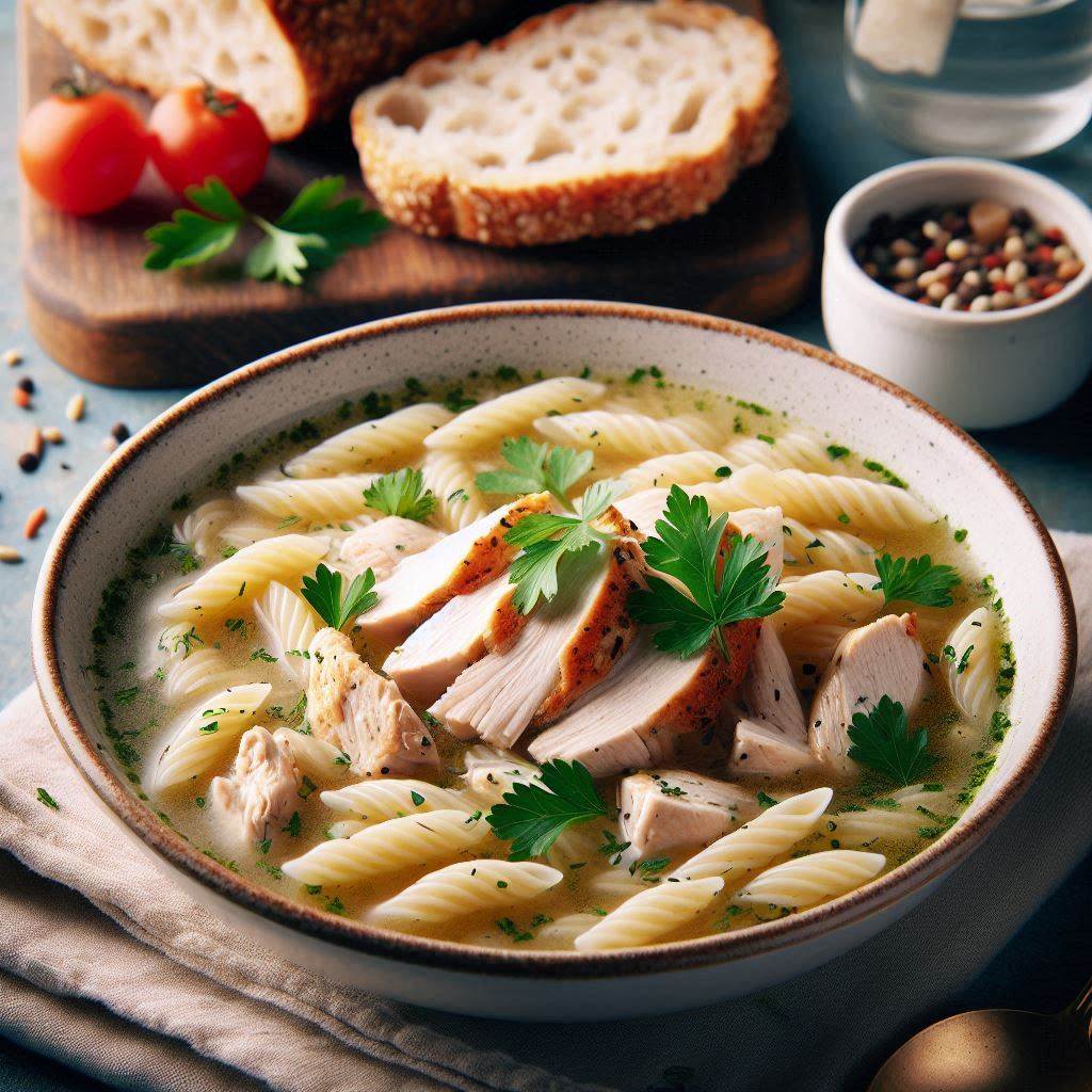 Chicken & Orzo Soup with Fresh Herbs