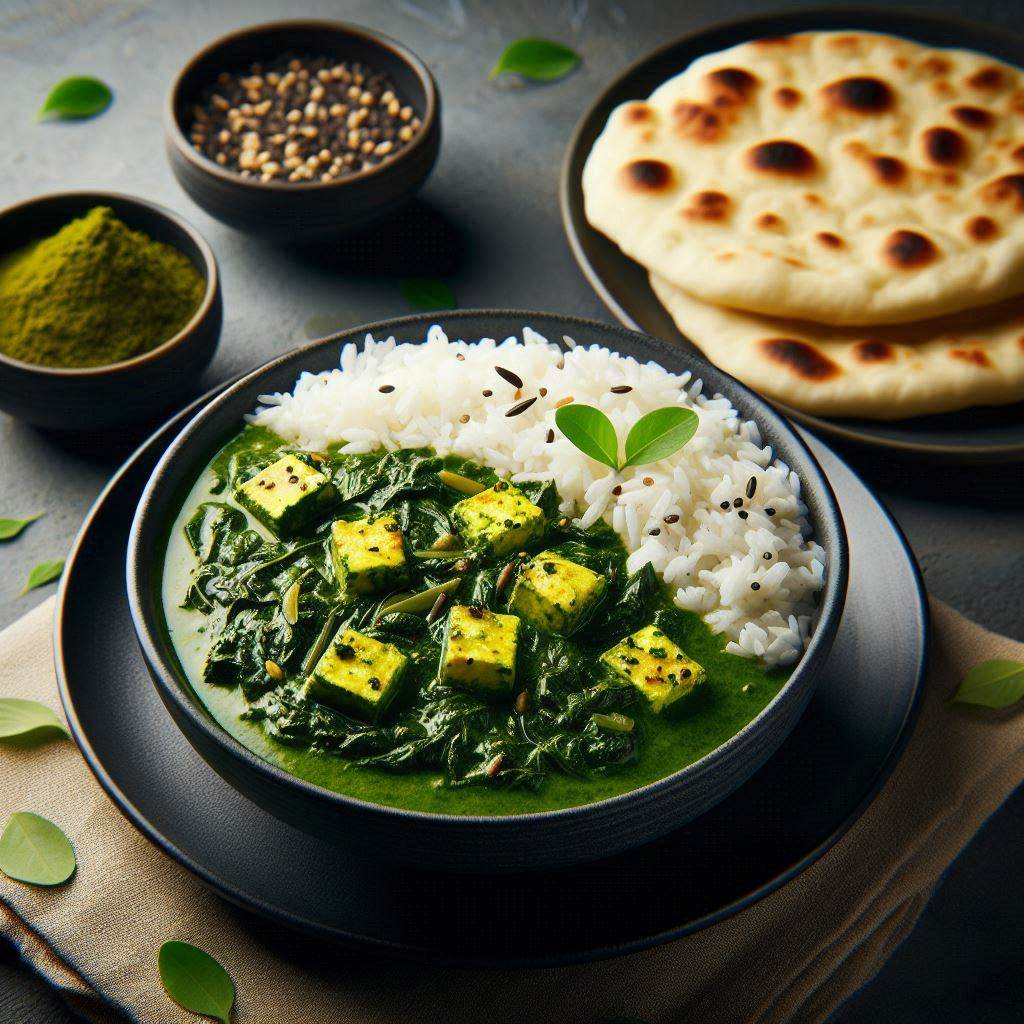 Palak Paneer with Jeera Rice