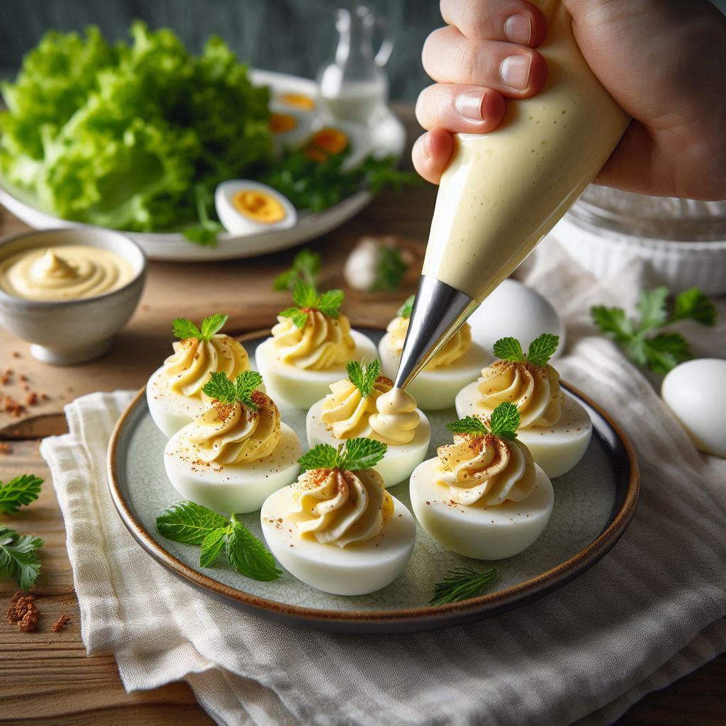 Keto Deviled Eggs (Simple, Healthy, & Fun!) 5 Assembling and Garnishing Like a Pro