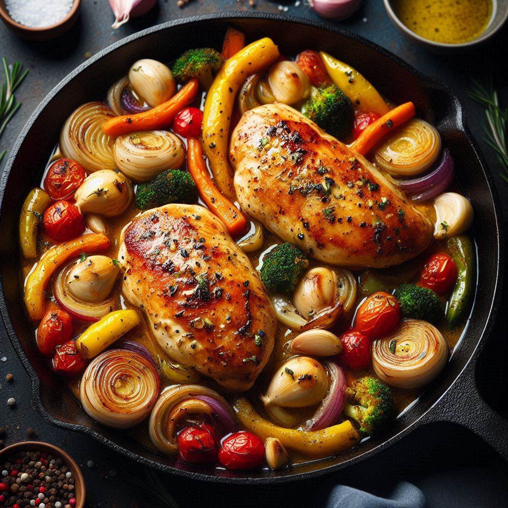 One-Pan Garlic Butter Chicken with Veggies