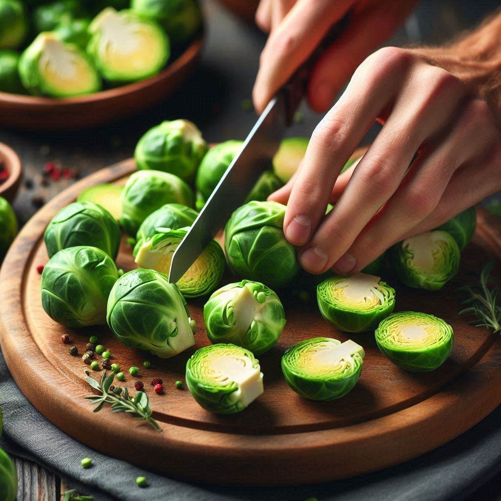 Prep the Brussels Sprouts