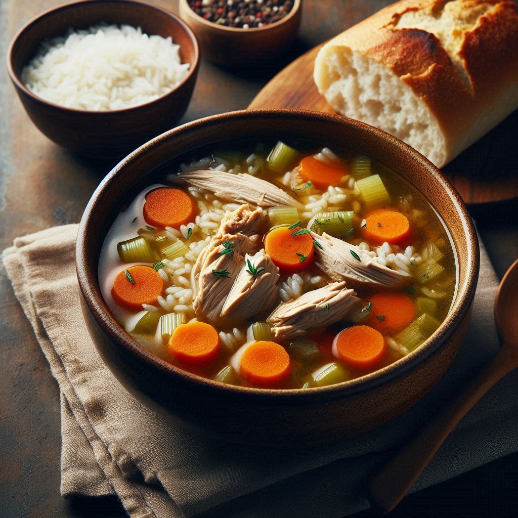 Slow Cooker Chicken & Rice Soup