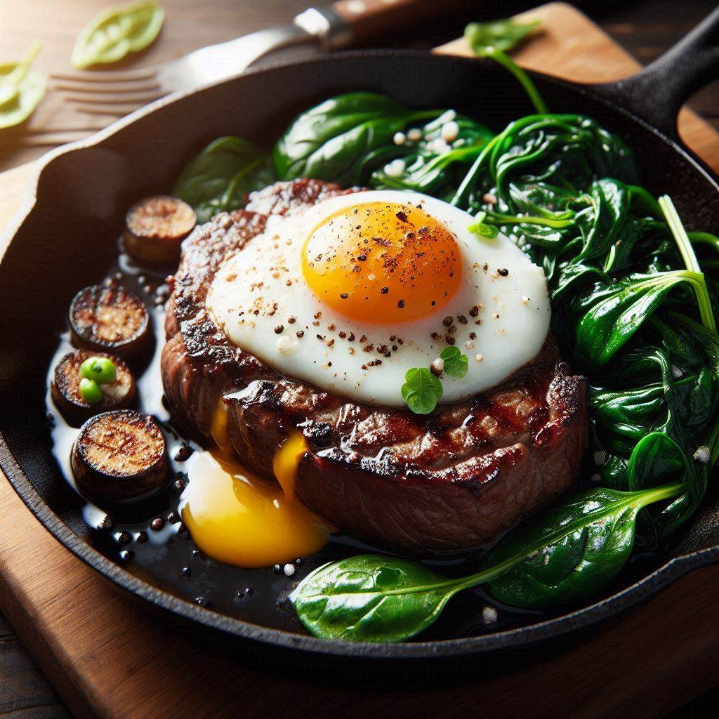 Keto Steak and Egg Skillet with Herbs and Butter