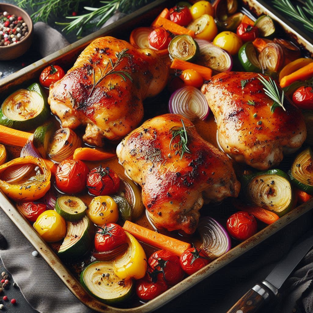 23 Irresistible Chicken Thigh Recipes You Must Try (Healthy, Easy, and Flavorful!) 7 Oven-Roasted Chicken Thighs with Vegetables