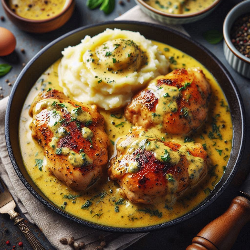 23 Irresistible Chicken Thigh Recipes You Must Try (Healthy, Easy, and Flavorful!) 13 Stovetop Chicken Thighs with Mustard and Herb Sauce