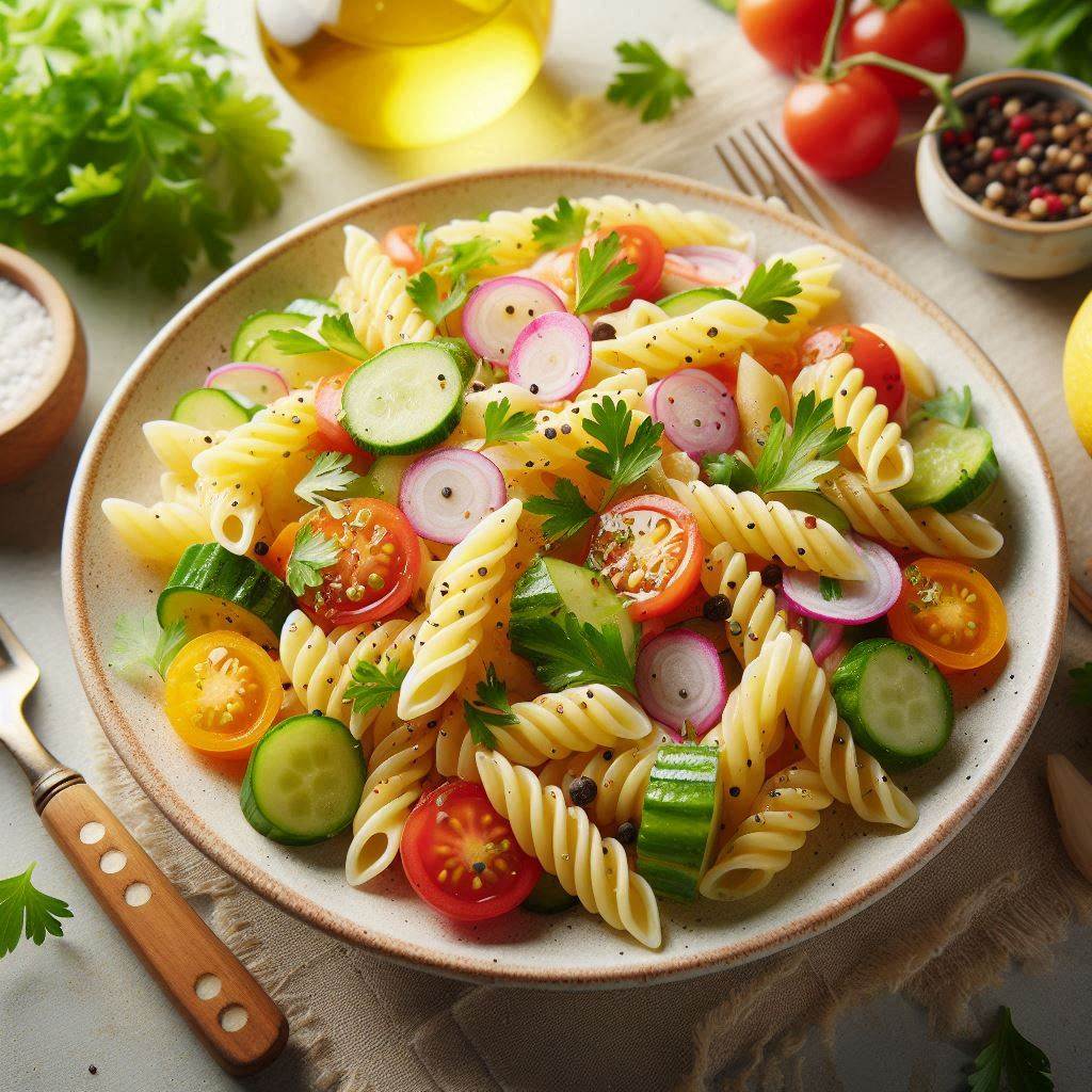 Cold Creamy Pasta Salad Recipe with Chicken 8 Chill and Serve