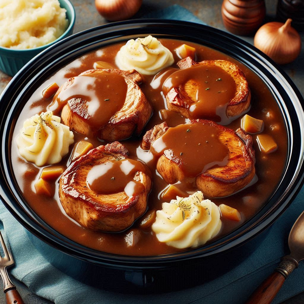 21 Irresistible Pork Chop Recipes for Your Crockpot That Will Change Your Dinner Game 12 Pork Chop Recipes Crockpot Brown Gravy
