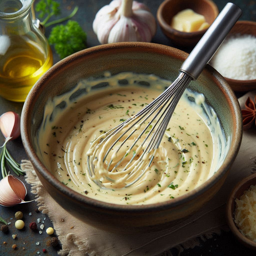 Creamy Pasta Salad Recipe with Roasted Garlic and Parmesan 5 Make the Dreamy, Creamy Dressing