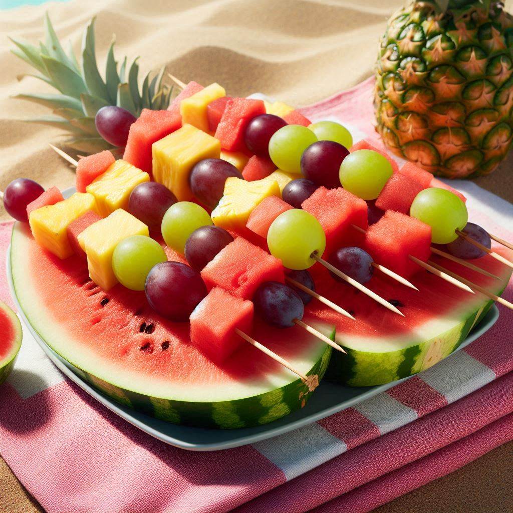 12 Beach Snack Ideas for Families This Summer 3 Fruit Kabobs