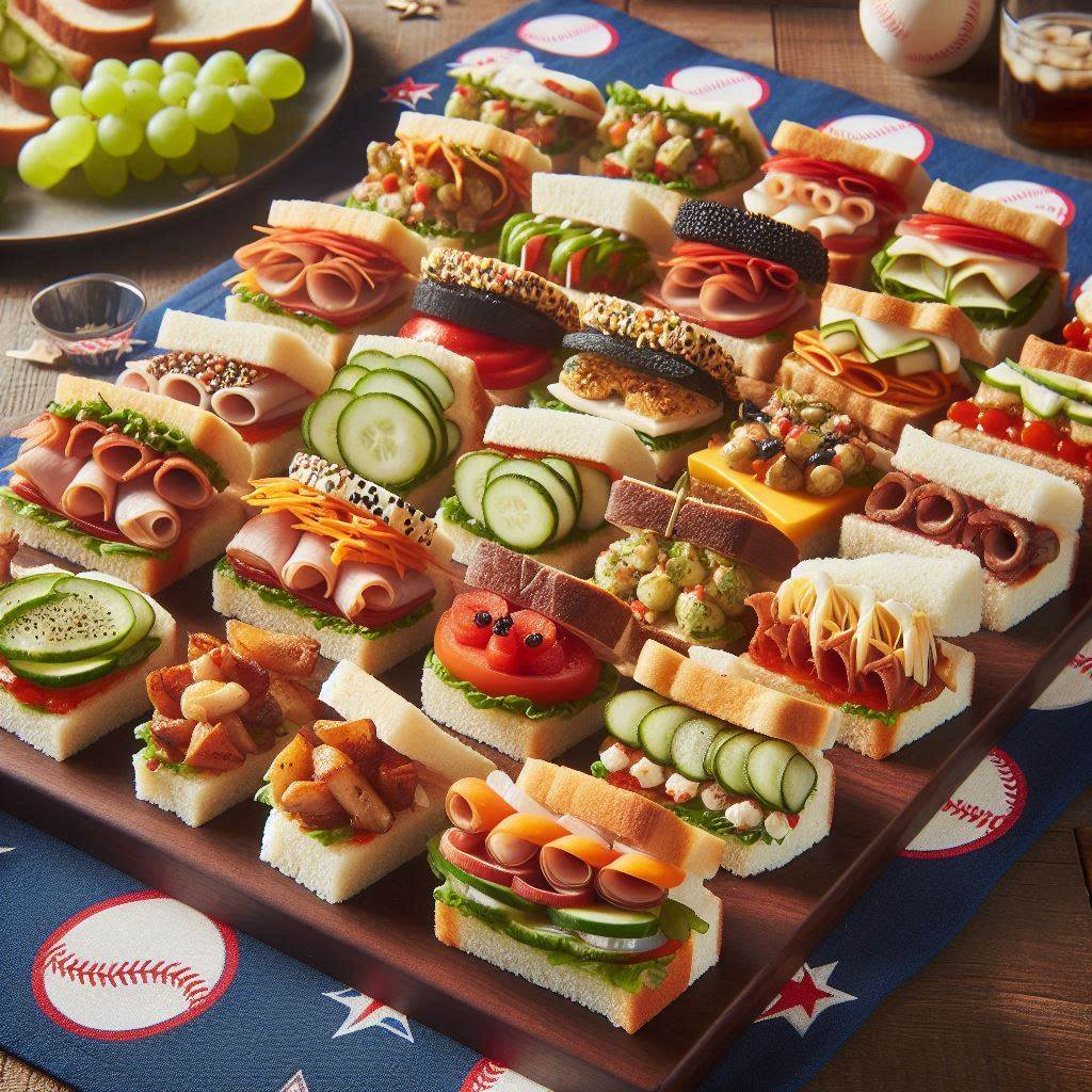 17 Delicious Baseball Snack Ideas You Need for Your Team: Game Day, Parties & More! 16 Mini Sandwiches