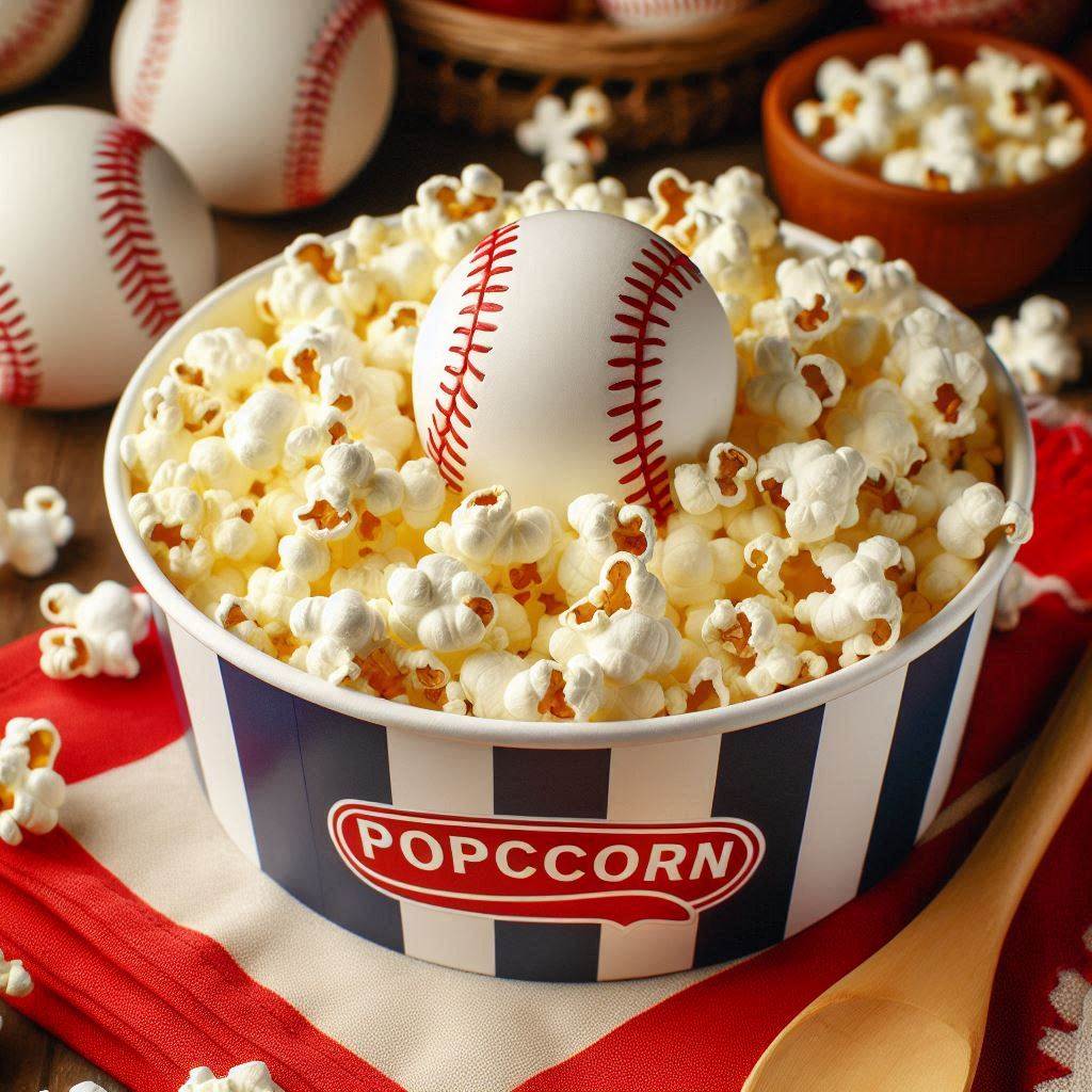 17 Delicious Baseball Snack Ideas You Need for Your Team: Game Day, Parties & More! 3 Classic Baseball Popcorn